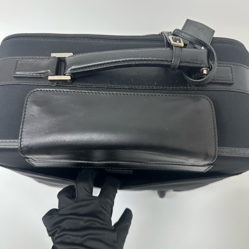 Gucci 黑色尼龍拉桿行李箱🧳 vintage 二手 中古 旅行-21