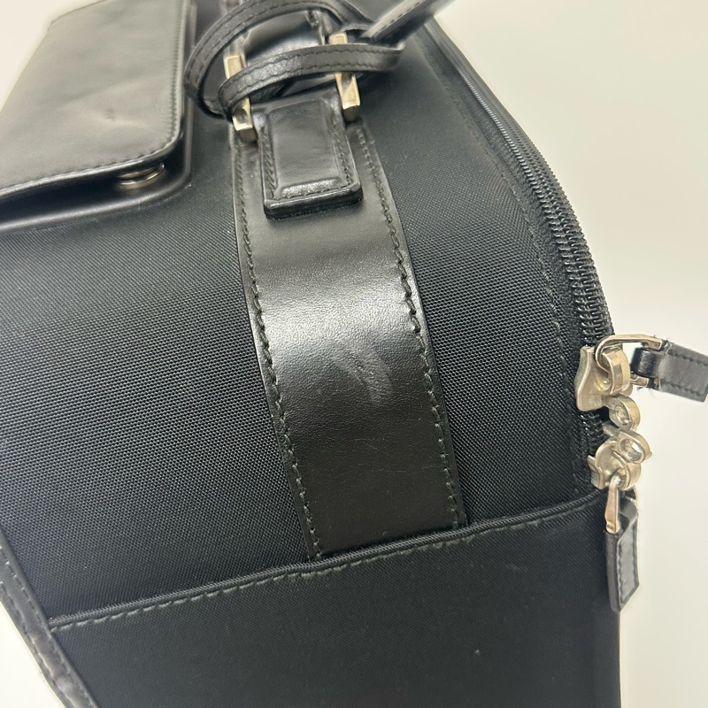 Gucci 黑色尼龍拉桿行李箱🧳 vintage 二手 中古 旅行-26