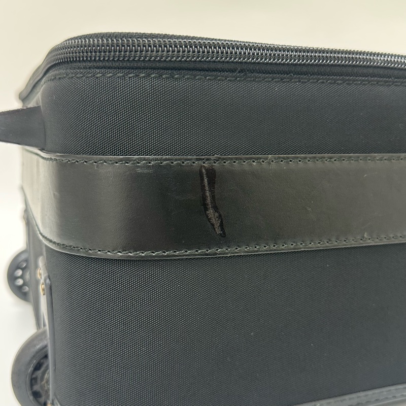 Gucci 黑色尼龍拉桿行李箱🧳 vintage 二手 中古 旅行-28