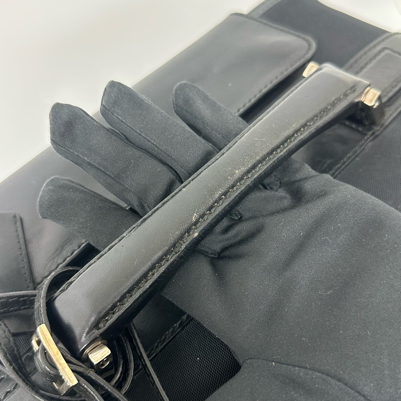 Gucci 黑色尼龍拉桿行李箱🧳 vintage 二手 中古 旅行-29