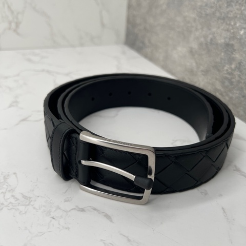 香緹國際精品 866 BV皮帶 編織 黑色