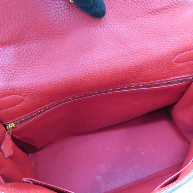 紅色 TC牛皮 Kelly 32 兩用包 T刻 金釦【HERMES 愛馬仕】-4