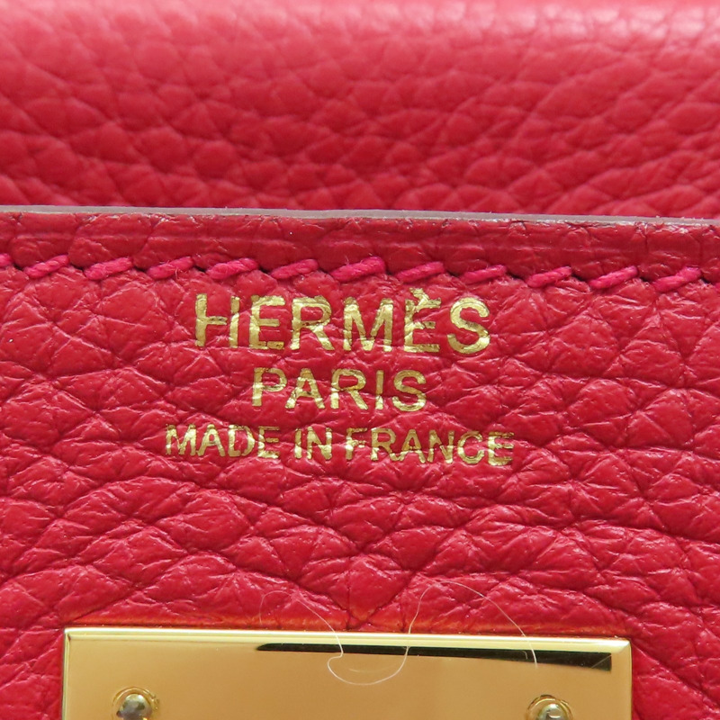 紅色 TC牛皮 Kelly 32 兩用包 T刻 金釦【HERMES 愛馬仕】-6