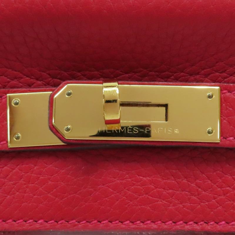 紅色 TC牛皮 Kelly 32 兩用包 T刻 金釦【HERMES 愛馬仕】-8