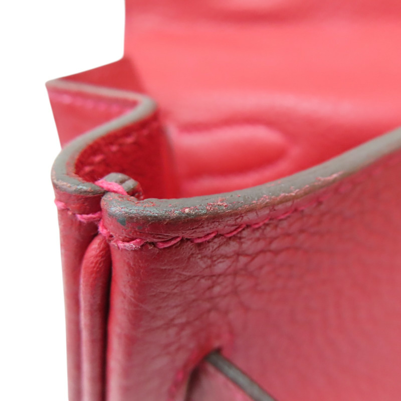 紅色 TC牛皮 Kelly 32 兩用包 T刻 金釦【HERMES 愛馬仕】-19