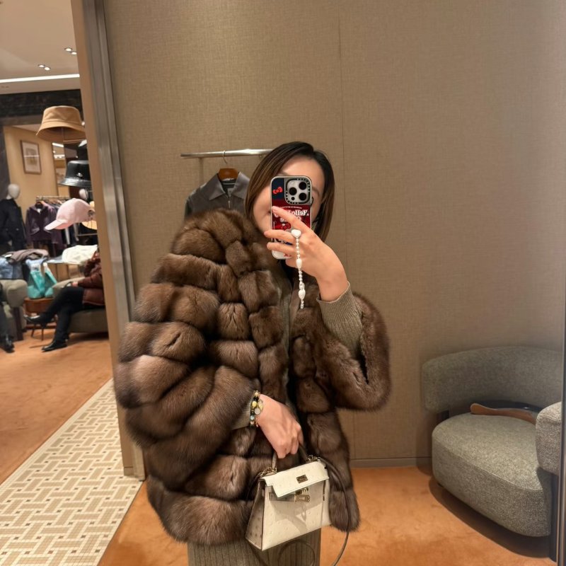 HERMES Mini kelly - 鴕鳥皮奶油白拚大象灰銀 K-12