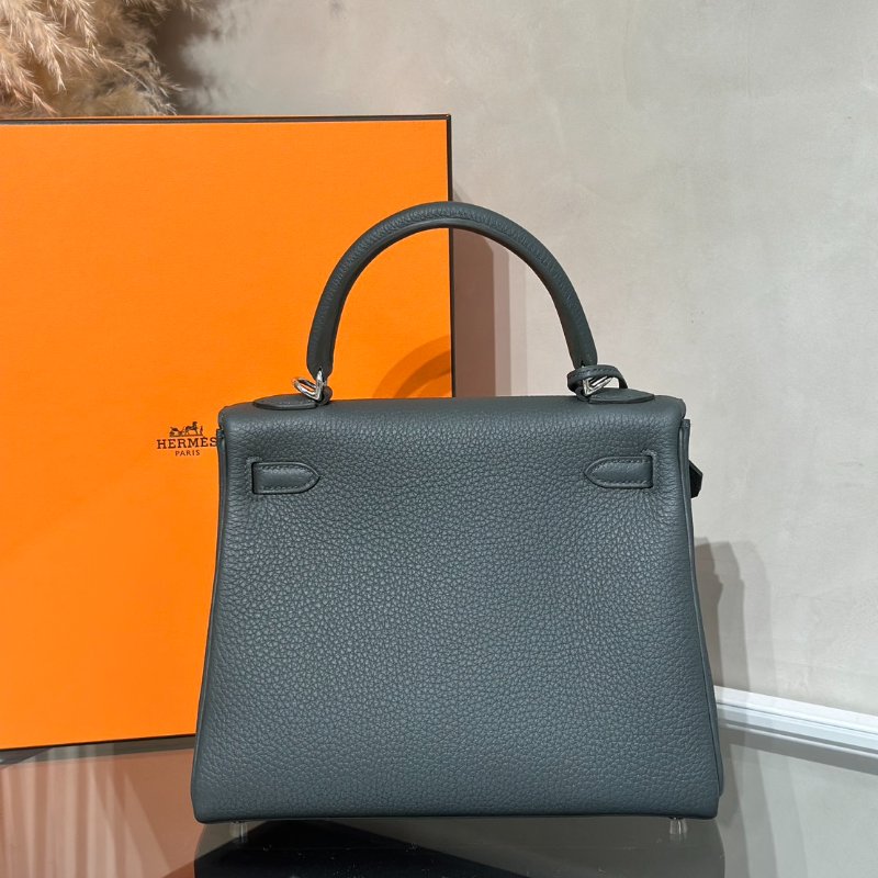 HERMES Kelly 25 - 灰綠銀 K-3