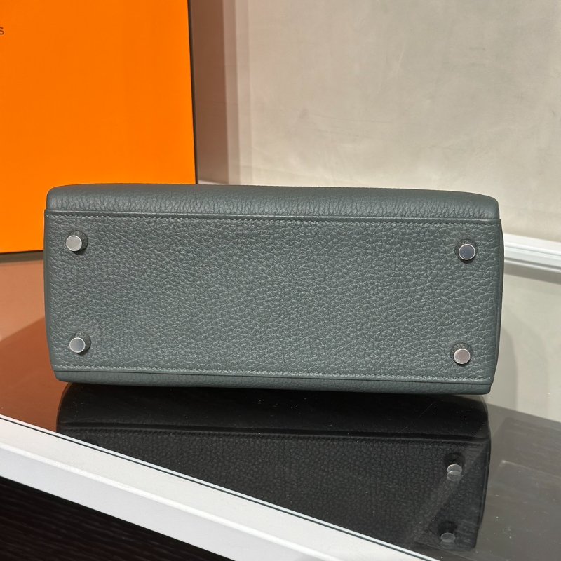 HERMES Kelly 25 - 灰綠銀 K-4