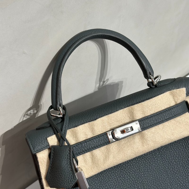 HERMES Kelly 25 - 灰綠銀 K-6