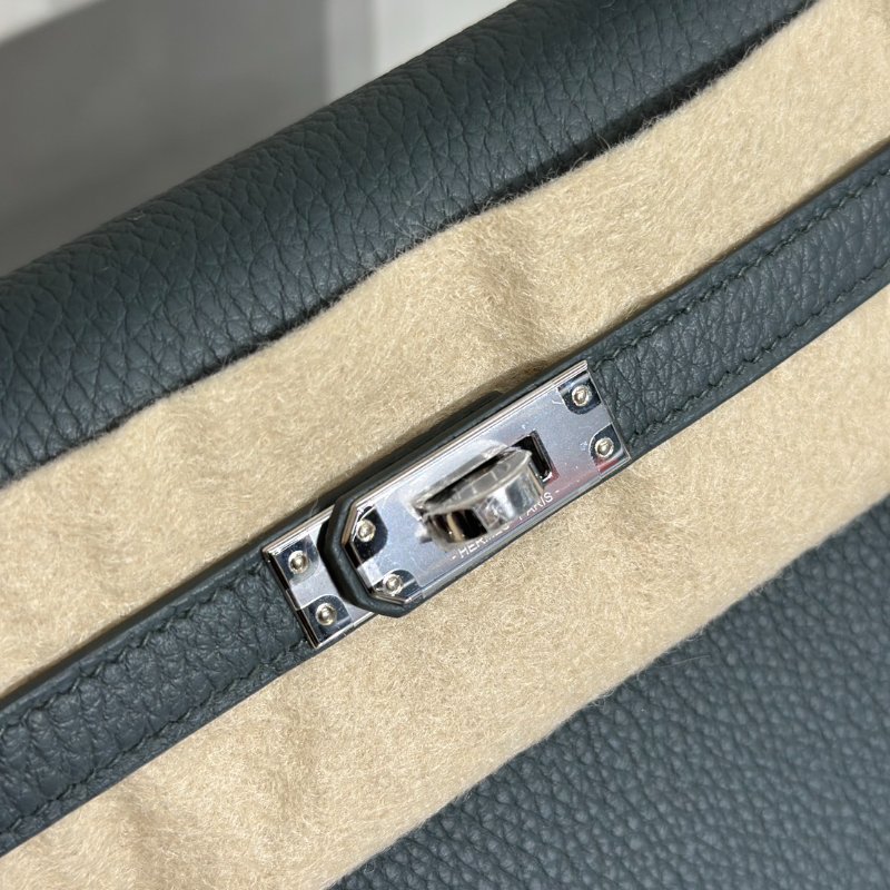 HERMES Kelly 25 - 灰綠銀 K-7