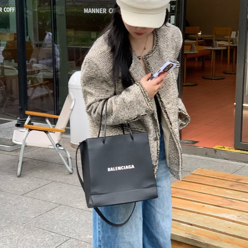 Balenciaga Shopping tote - 黑-12