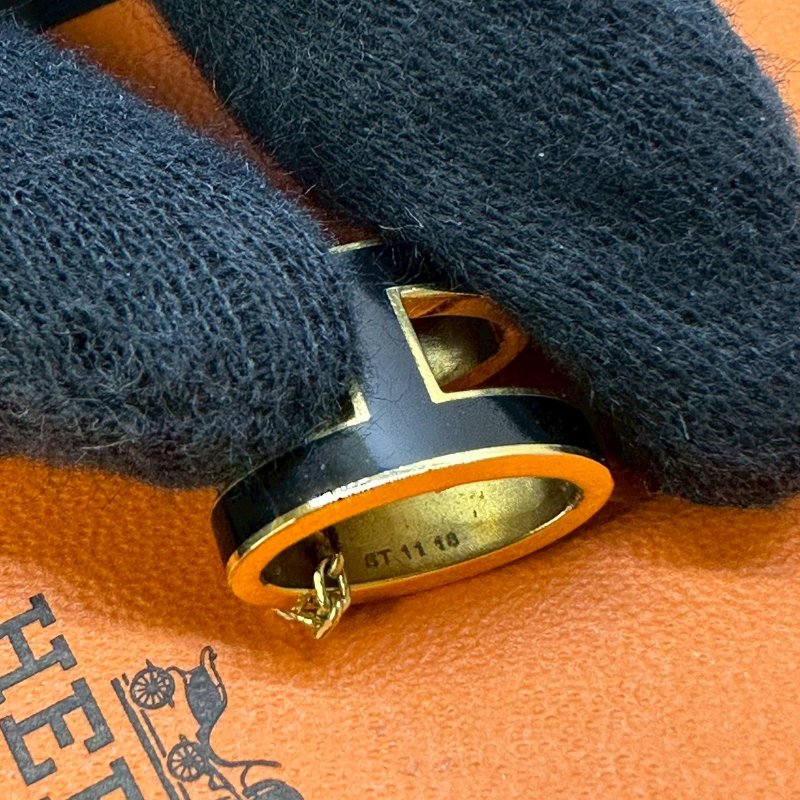 HERMES Pop H黑金簍空項鍊-7