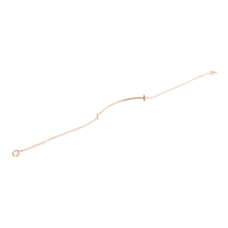 TIFFANY＆CO 18K玫瑰金T Smile Bracelet手鏈-6