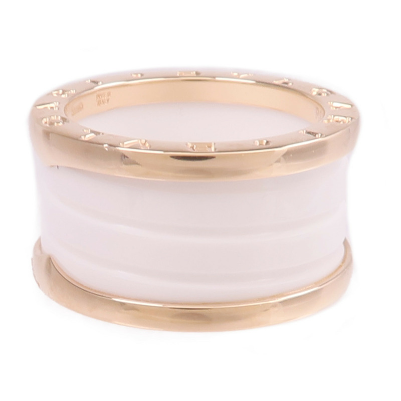 BVLGARI 18K玫瑰金/陶瓷B-zero1戒指BVLGARI#54/US#6.5-3
