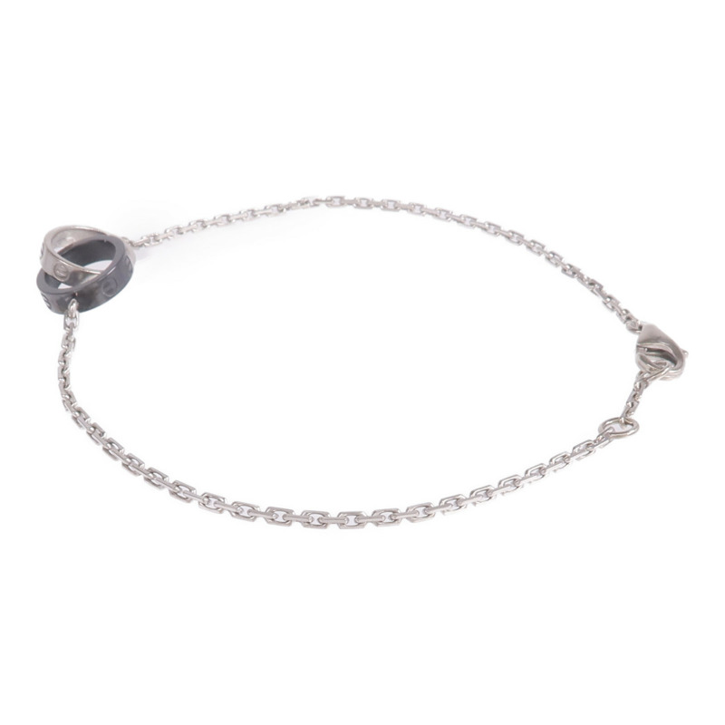CARTIER 18K白金/陶瓷Baby Love Bracelet手鏈-1