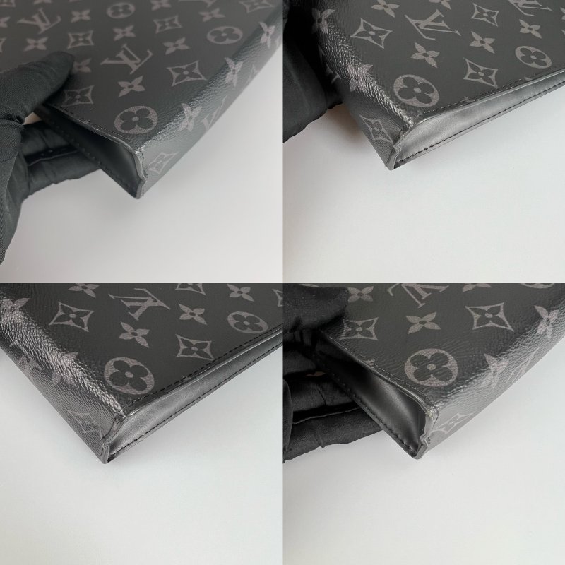 LV M61692 黑老花手拿包-6