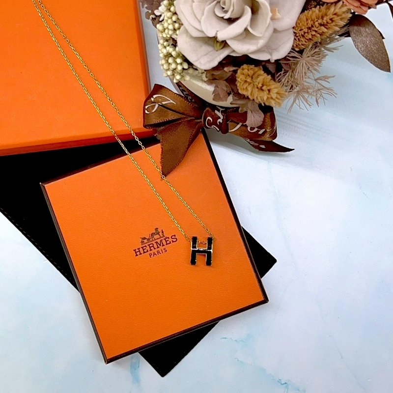 HERMES Pop H黑金項鍊-0