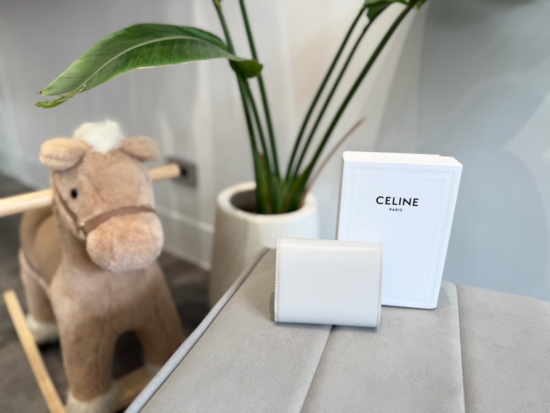 Celine 凱旋門真皮短夾-1