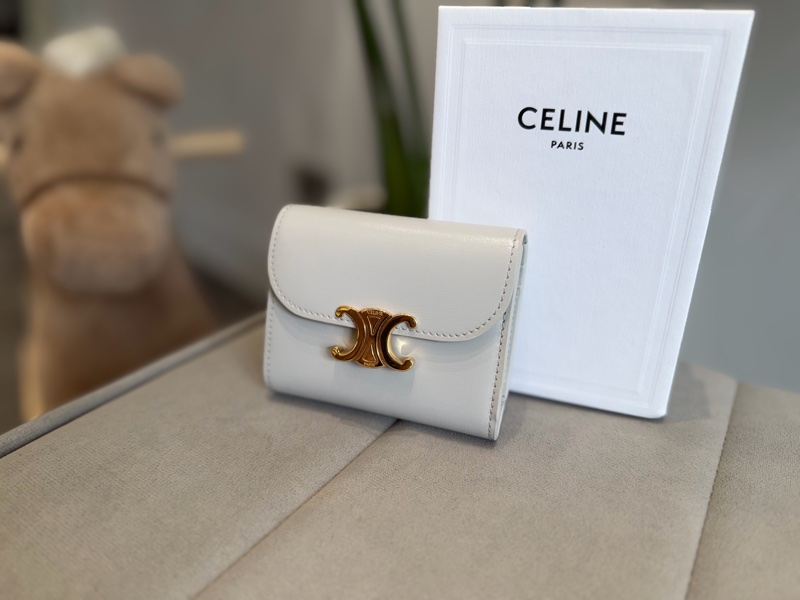 Celine 凱旋門真皮短夾-2