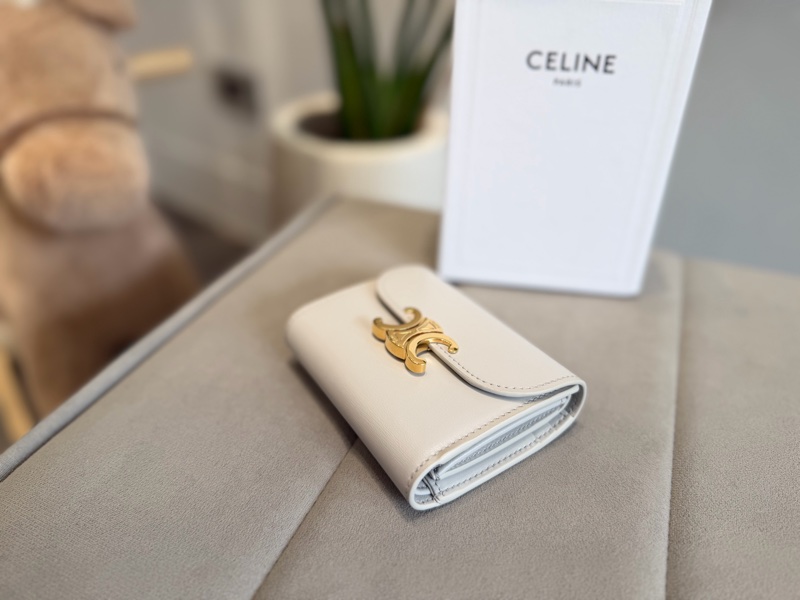 Celine 凱旋門真皮短夾-3