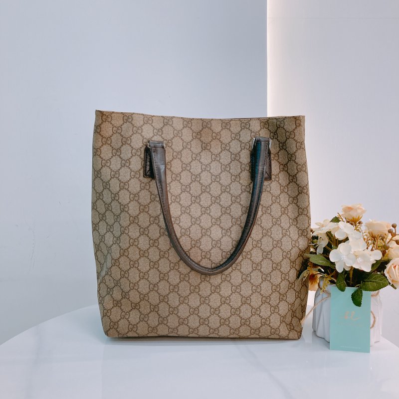 MS0608 Gucci 古馳復古經典花紋手提包包 GG Supreme Vertical Tote Canvas-2