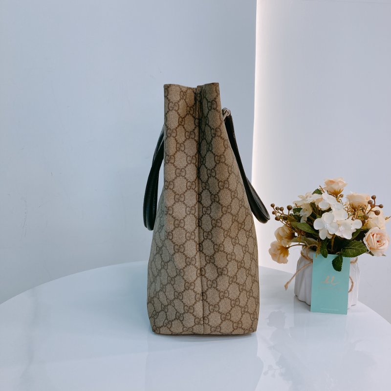 MS0608 Gucci 古馳復古經典花紋手提包包 GG Supreme Vertical Tote Canvas-3