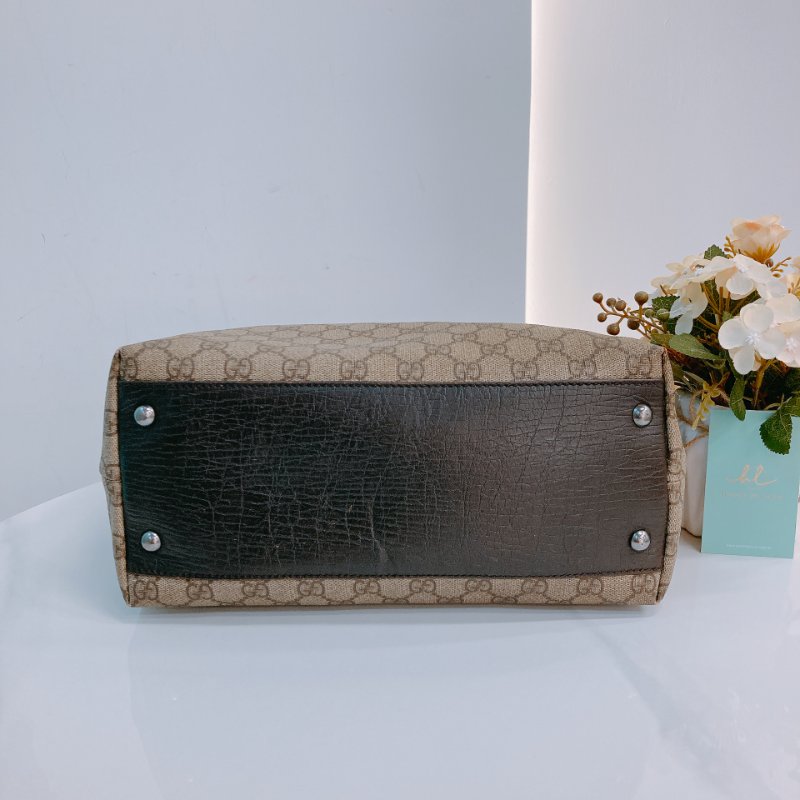 MS0608 Gucci 古馳復古經典花紋手提包包 GG Supreme Vertical Tote Canvas-5