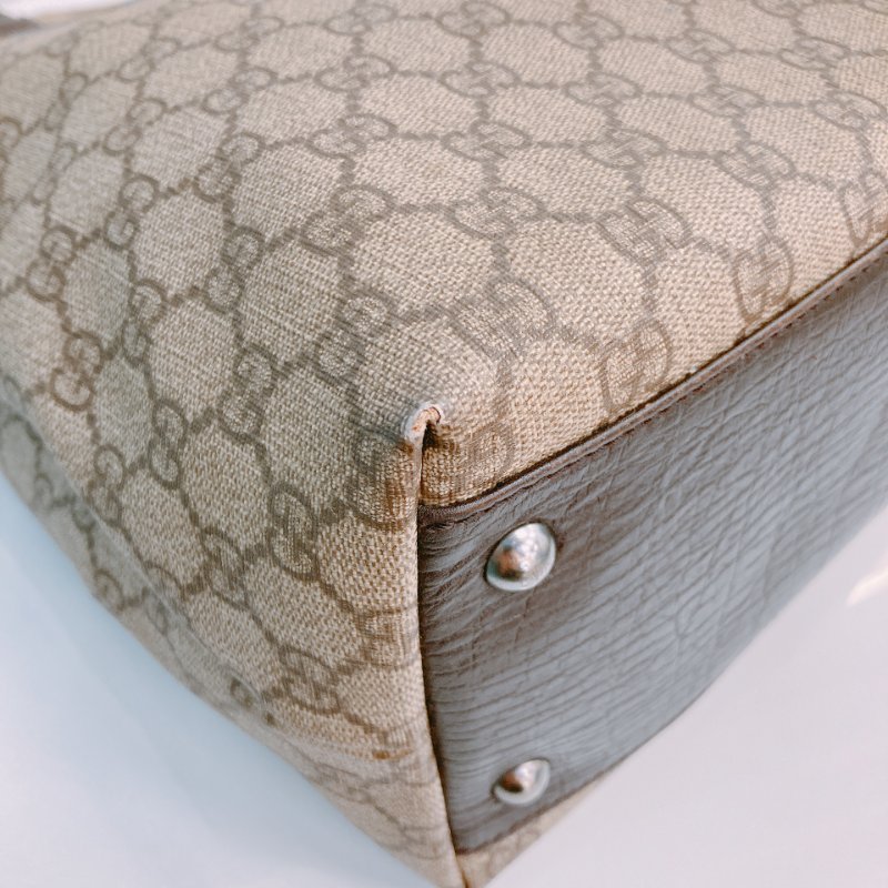 MS0608 Gucci 古馳復古經典花紋手提包包 GG Supreme Vertical Tote Canvas-6