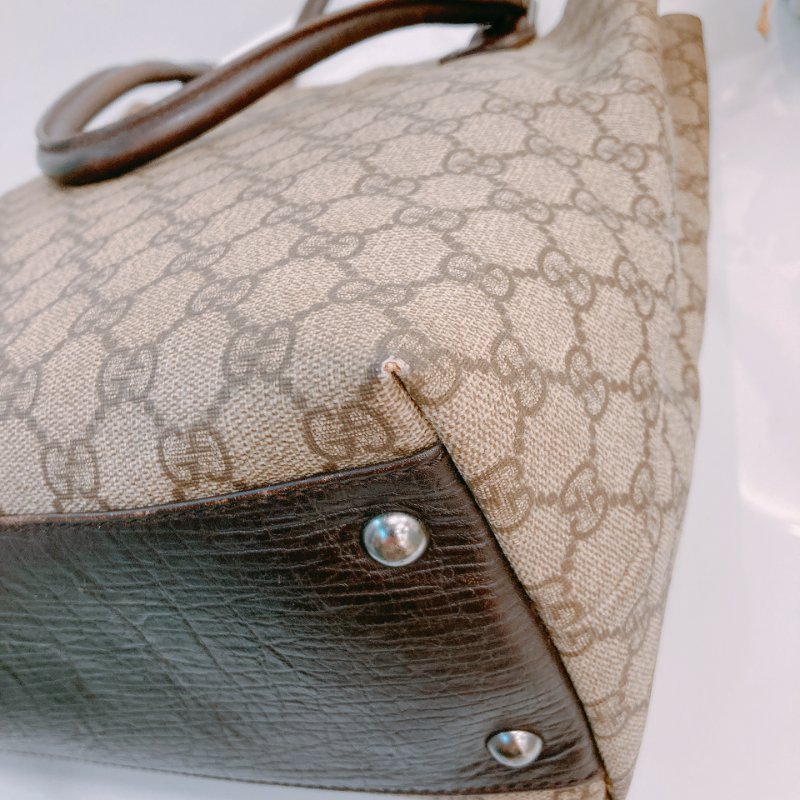 MS0608 Gucci 古馳復古經典花紋手提包包 GG Supreme Vertical Tote Canvas-9
