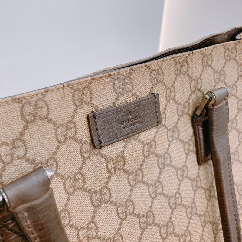 MS0608 Gucci 古馳復古經典花紋手提包包 GG Supreme Vertical Tote Canvas-13