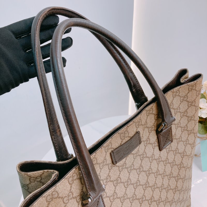 MS0608 Gucci 古馳復古經典花紋手提包包 GG Supreme Vertical Tote Canvas-14