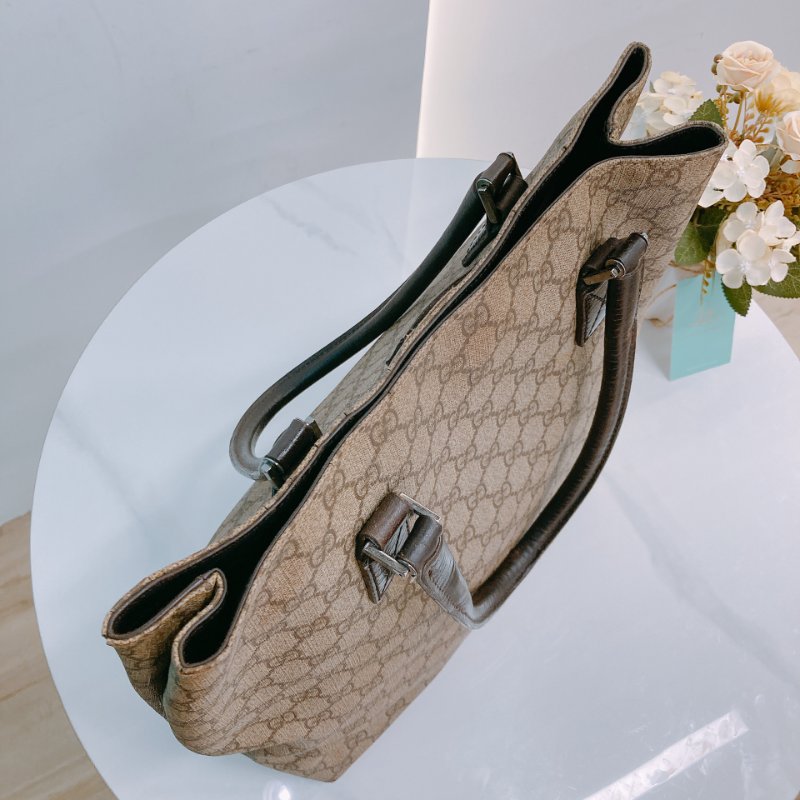MS0608 Gucci 古馳復古經典花紋手提包包 GG Supreme Vertical Tote Canvas-17