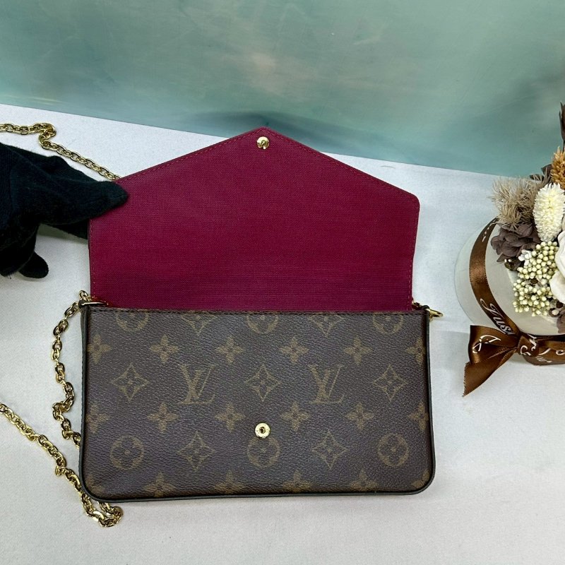 LV 老花三合一鏈帶包-4