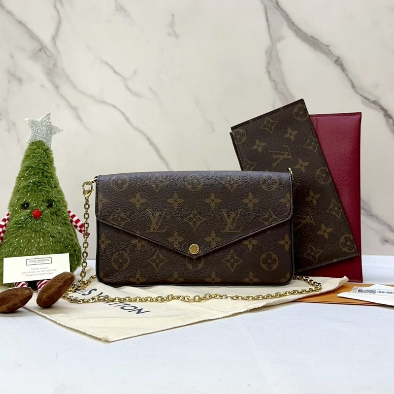 LV 三合一老花鏈帶包-0