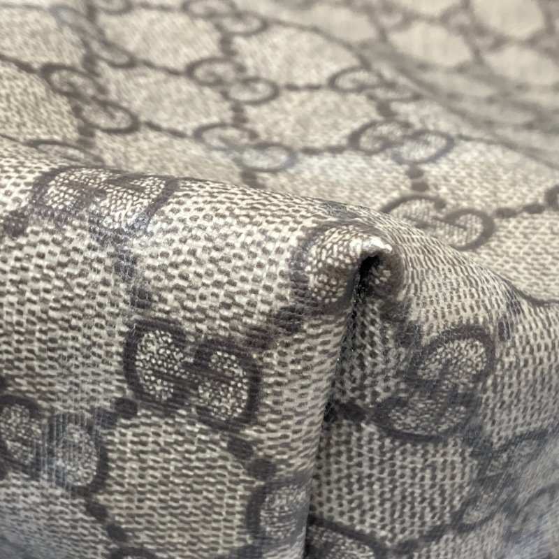 GUCCI 古馳 TOTE BAG 帆布 PVC 老花 托特包 棕色 金釦-7