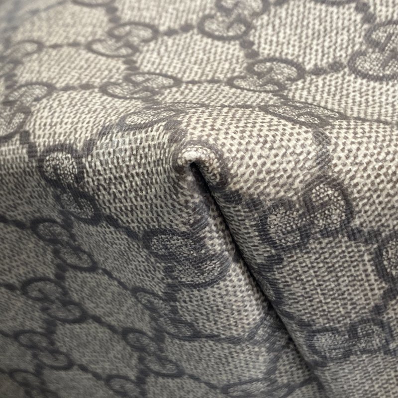 GUCCI 古馳 TOTE BAG 帆布 PVC 老花 托特包 棕色 金釦-8