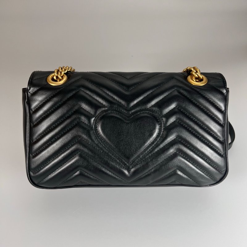 GUCCI 443497  黑金MARMONT掀蓋包26CM-2