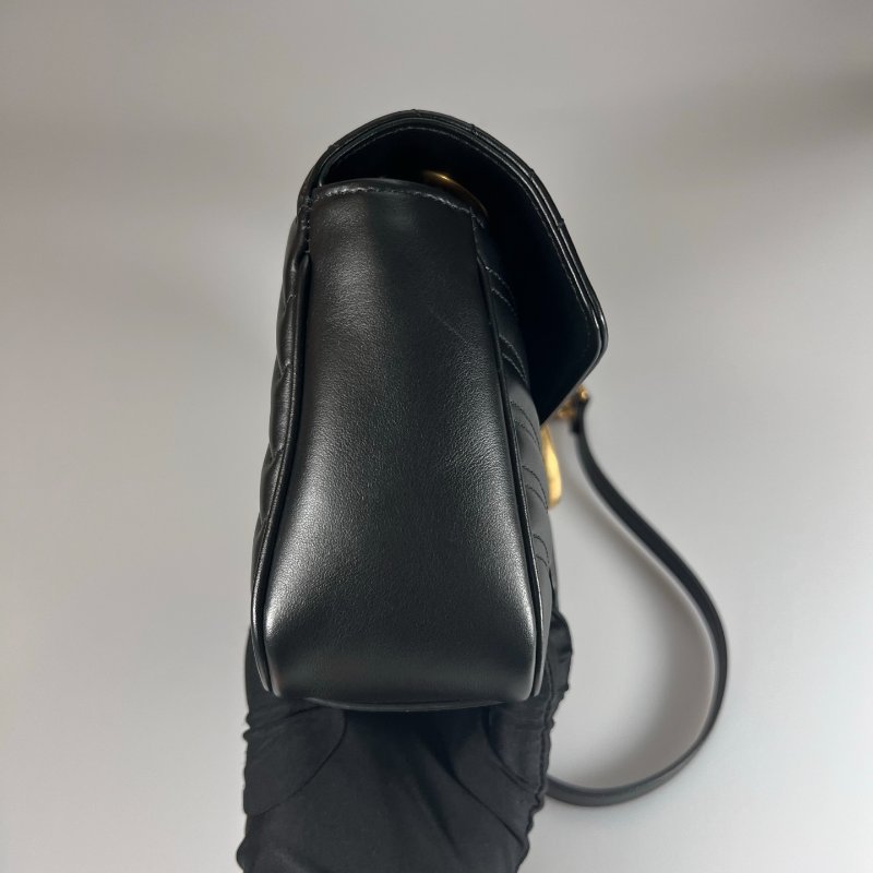 GUCCI 443497  黑金MARMONT掀蓋包26CM-4