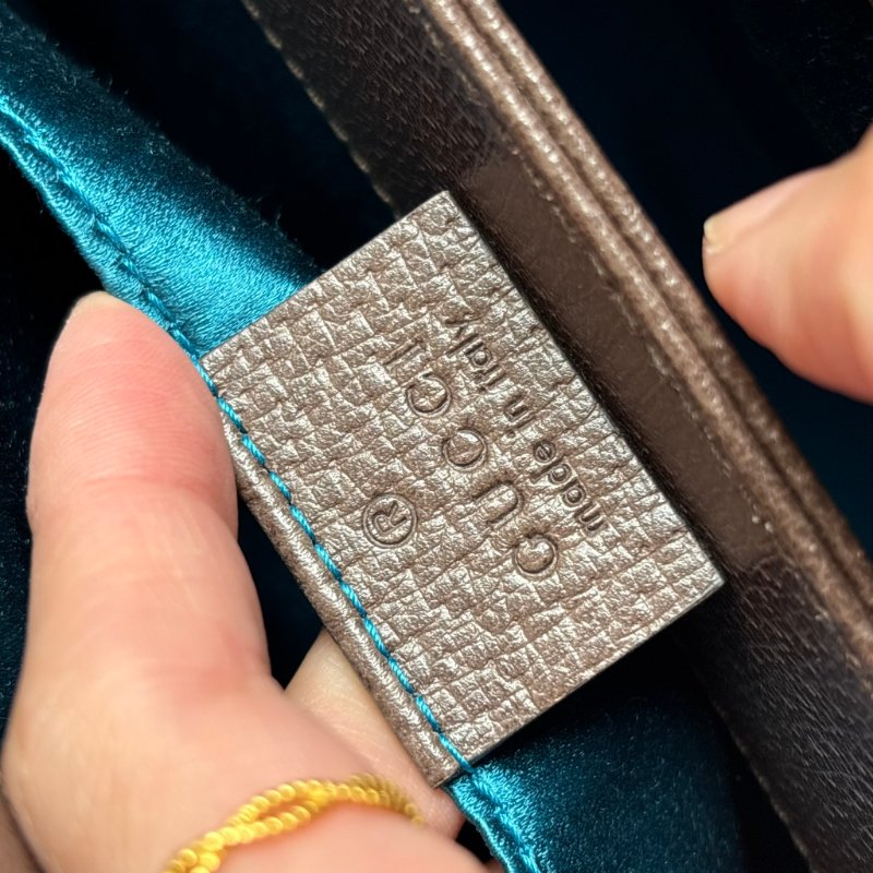 ::GUCCI::503877 Ophidia GG Supreme 烏木色PVC紅綠織帶磁吸開口橫式金鏈包 斜背包-22