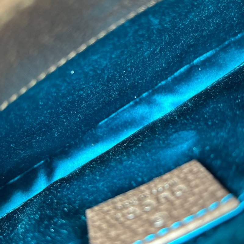 ::GUCCI::503877 Ophidia GG Supreme 烏木色PVC紅綠織帶磁吸開口橫式金鏈包 斜背包-25