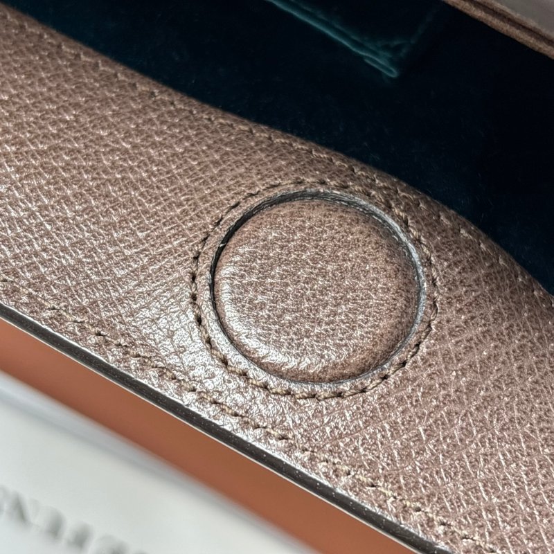 ::GUCCI::503877 Ophidia GG Supreme 烏木色PVC紅綠織帶磁吸開口橫式金鏈包 斜背包-30