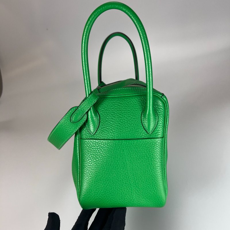 HERMES □R刻 竹子綠LINDY 26肩背包-2