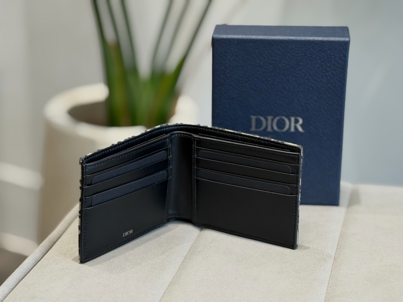 Christian Dior 經典花紋鐵牌字母八卡短夾-2
