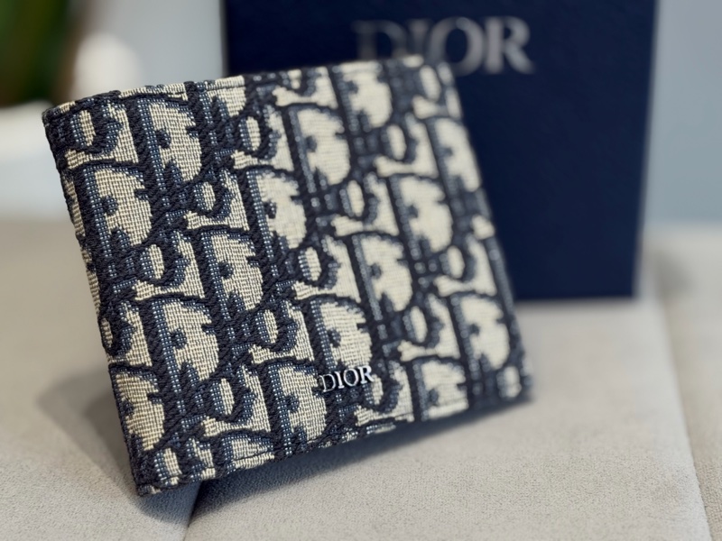 Christian Dior 經典花紋鐵牌字母八卡短夾-5