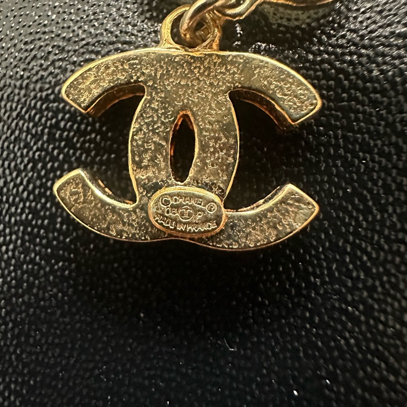 CHANEL香奈兒 花朵鑲鑽金屬復古金色項鍊-7