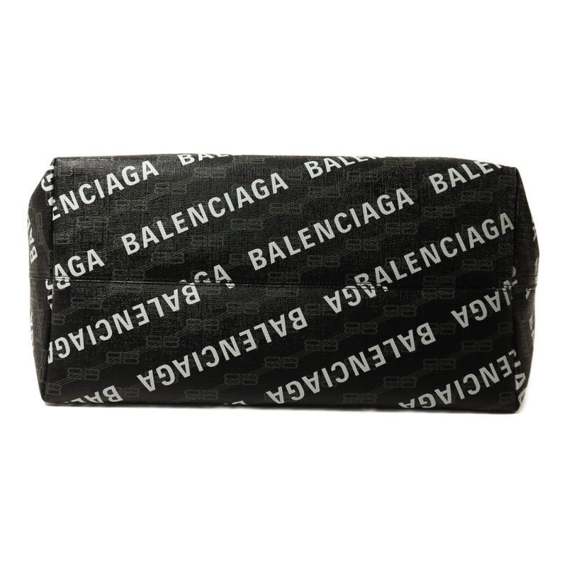 BALENCIAGA 塗層帆布Large East-West Tote銀扣手挽袋-3
