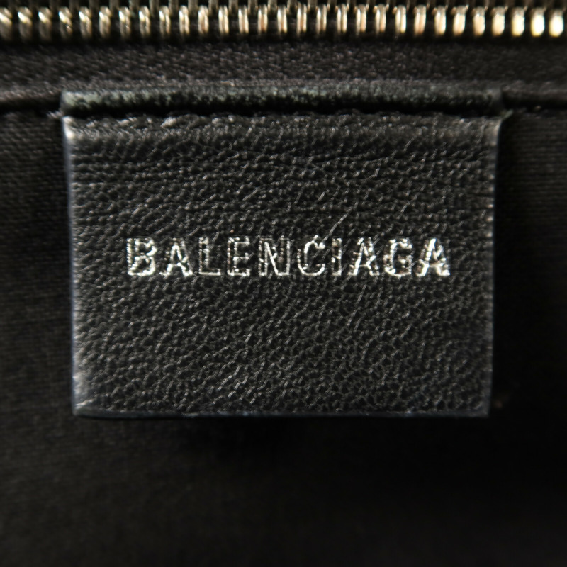 BALENCIAGA 塗層帆布Large East-West Tote銀扣手挽袋-5