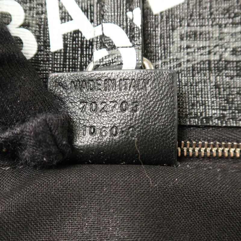 BALENCIAGA 塗層帆布Large East-West Tote銀扣手挽袋-6