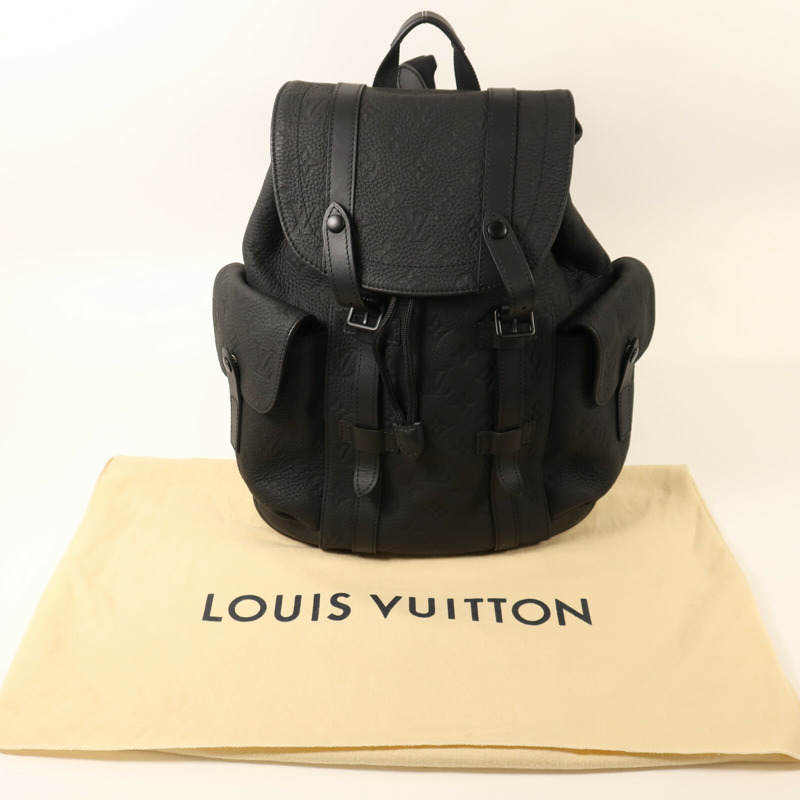LOUIS VUITTON Monogram Taurillon Christopher PM背包-7