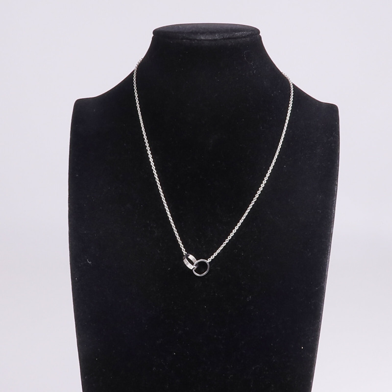 CARTIER 18K白金Love Necklace項鍊-7